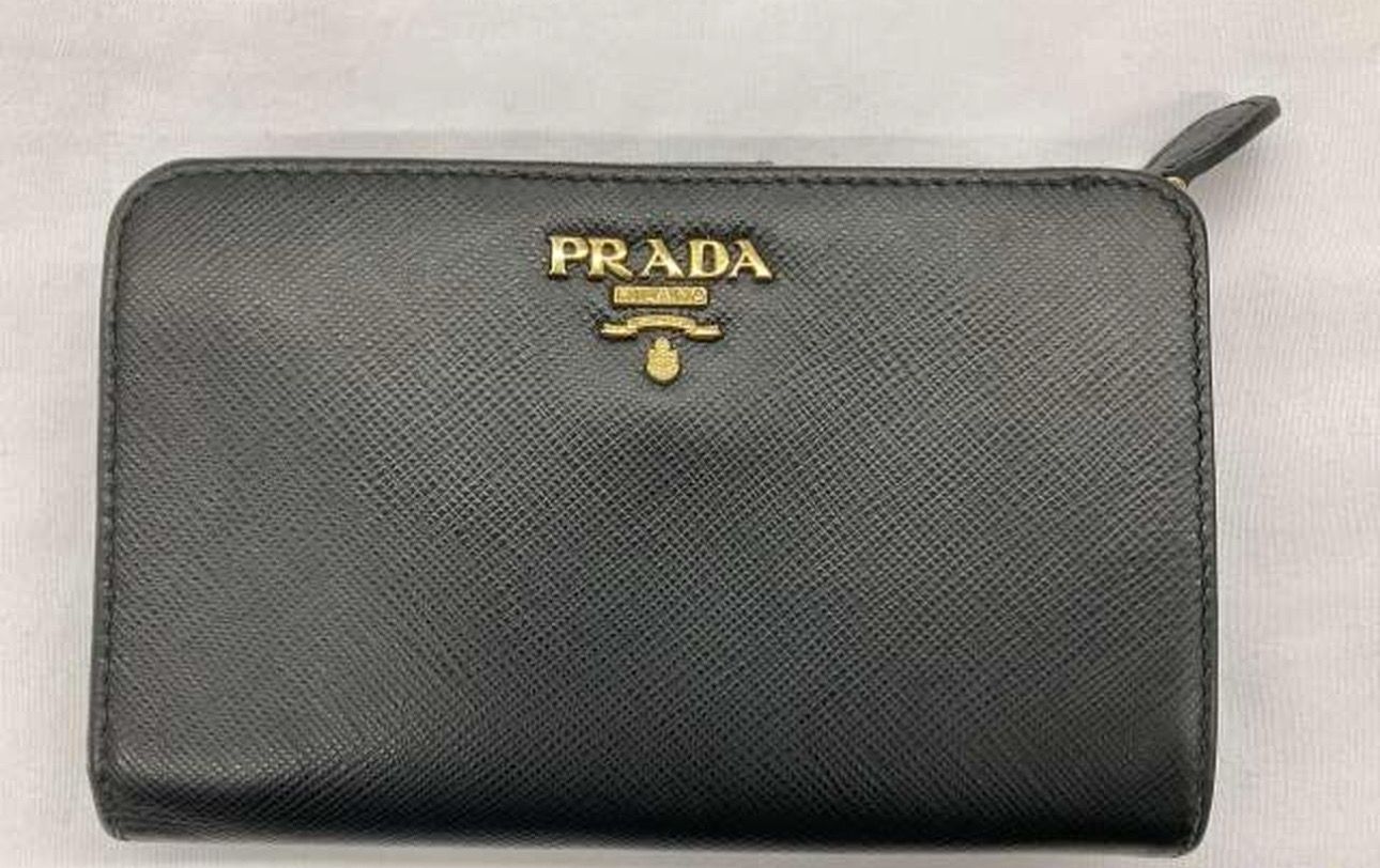 PRADA Small Saffiano Leather Wallet "Black"