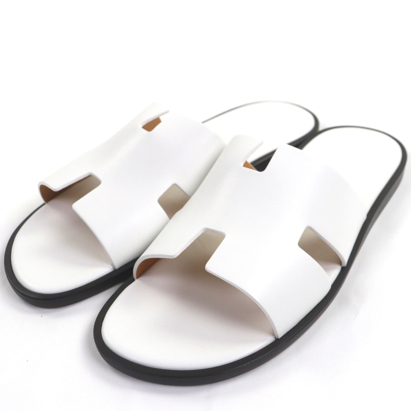 未使用品 エルメス サンダル イズミール ホワイト メンズ 42