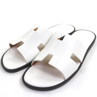 未使用品 エルメス サンダル イズミール ホワイト メンズ 42