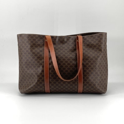 CELINE(セリーヌ) マカダム柄 PVC トートバッグ ブラウン