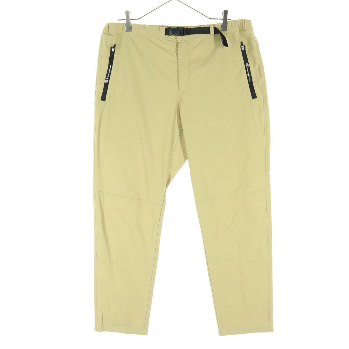 美品 Champion チャンピオン ワンポイントロゴ ロングパンツ L ブラウン