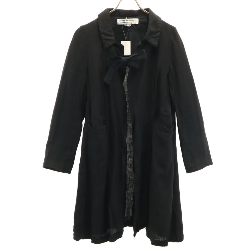 Comme des Garcons Comme des Garcons コムデギャルソンコムデギャルソン 2012年 日本製 RK-J035 リネン コート M ブラック