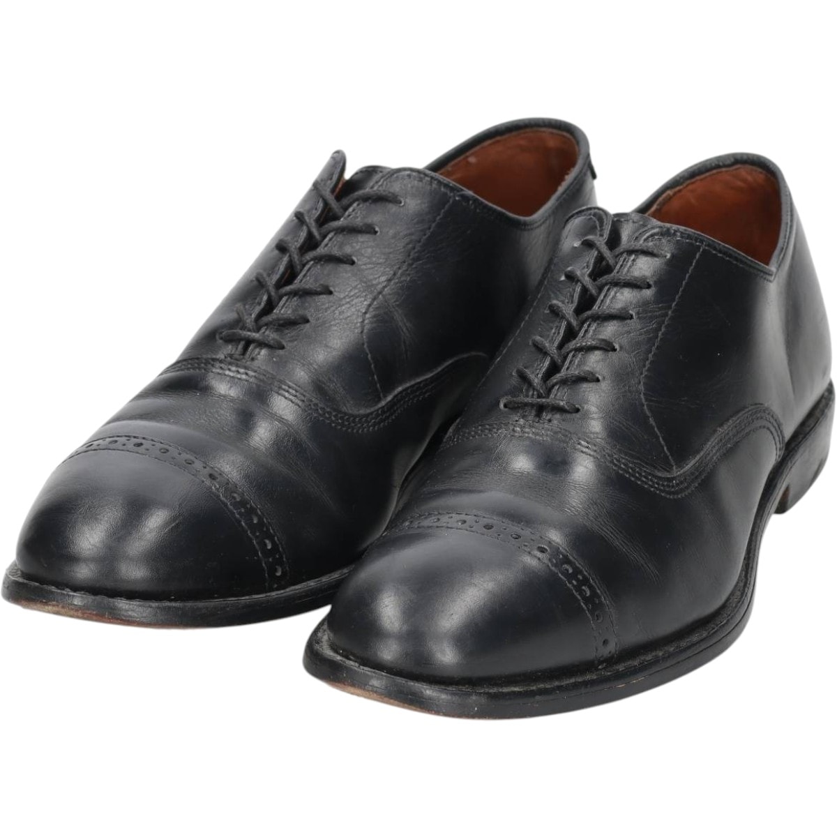 古着 アレンエドモンズ ALLEN EDMONDS Fifth Avenue セミブローグ ストレートチップシューズ USA製 9 1/2 D メンズ27.5cm相当/saa016342