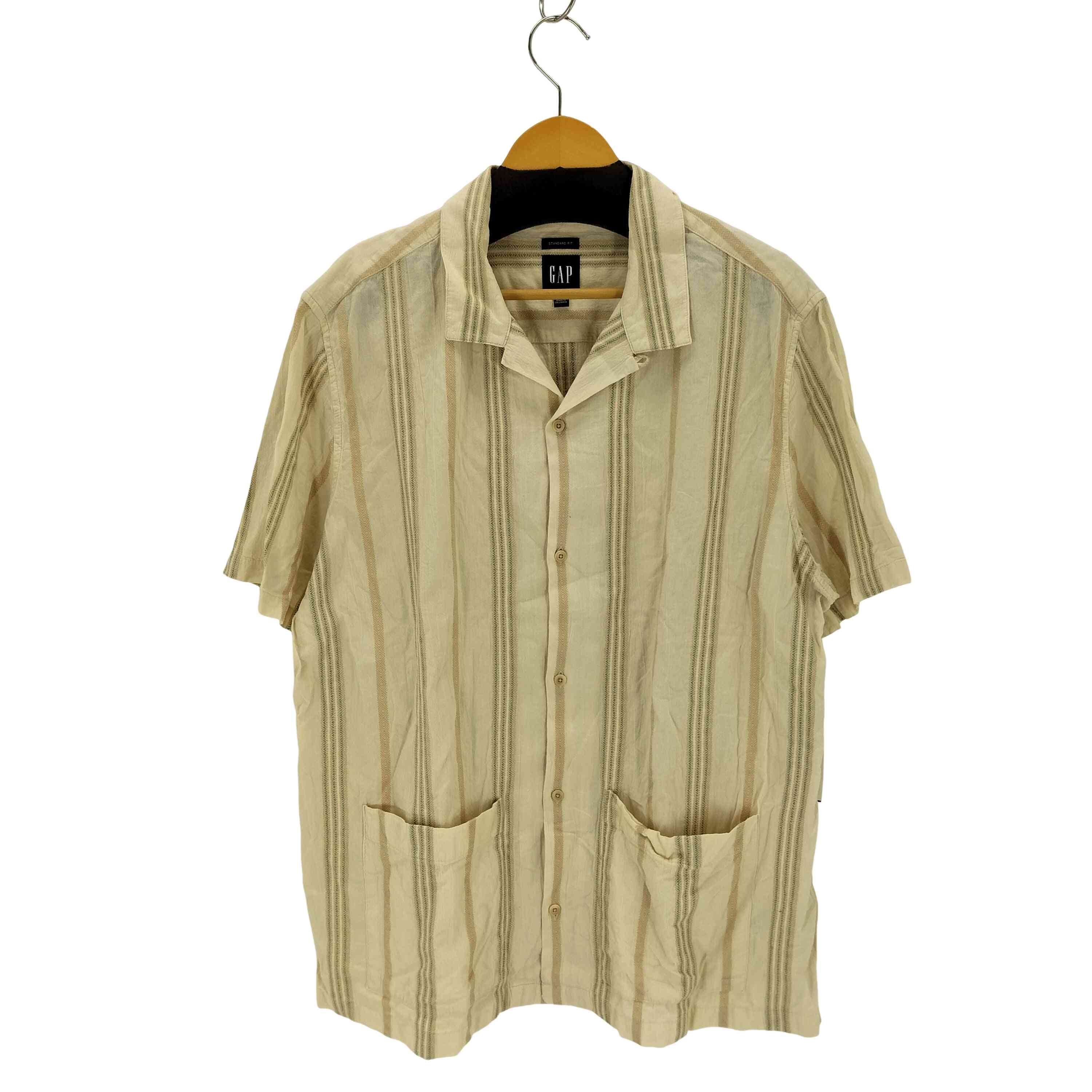 STANDARD FIT SS COTTON CABA 開襟ストライプシャツ【1141777987404】