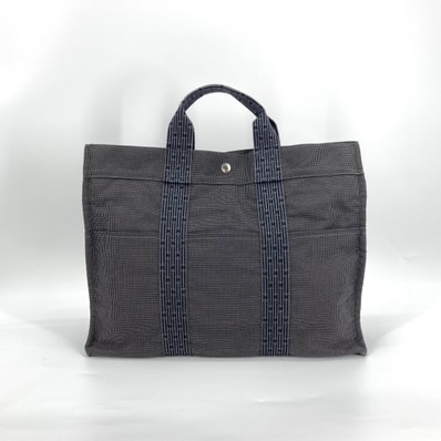 HERMES(エルメス) エールラインMM キャンバス オープンポケット トートバッグ グレー