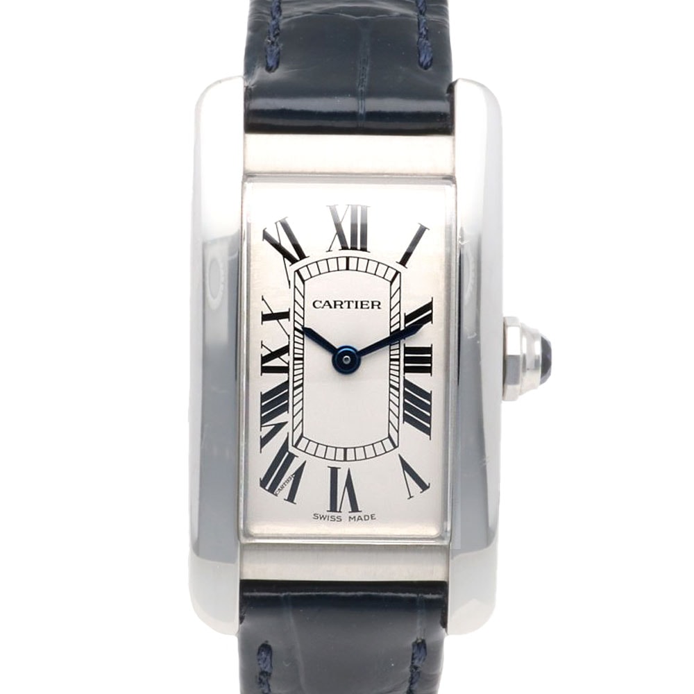 カルティエ タンク アメリカン SM 腕時計 時計 ステンレススチール WSTA0016 クオーツ レディース 1年保証 CARTIER  中古