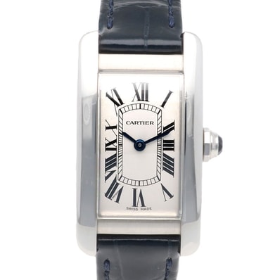 カルティエ タンク アメリカン SM 腕時計 時計 ステンレススチール WSTA0016 クオーツ レディース 1年保証 CARTIER 中古