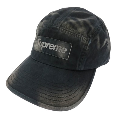 Supreme シュプリーム キャップ 26SS Overdyed Camp Cap オーバーダイ キャンプ キャップ 帽子 ブラック系 58cm【美品】【中古】
