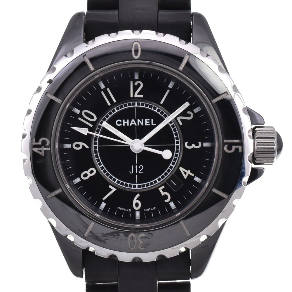 シャネル CHANEL H0681 J12 セラミック/ラバー クォーツ レディース 良品 A#146576