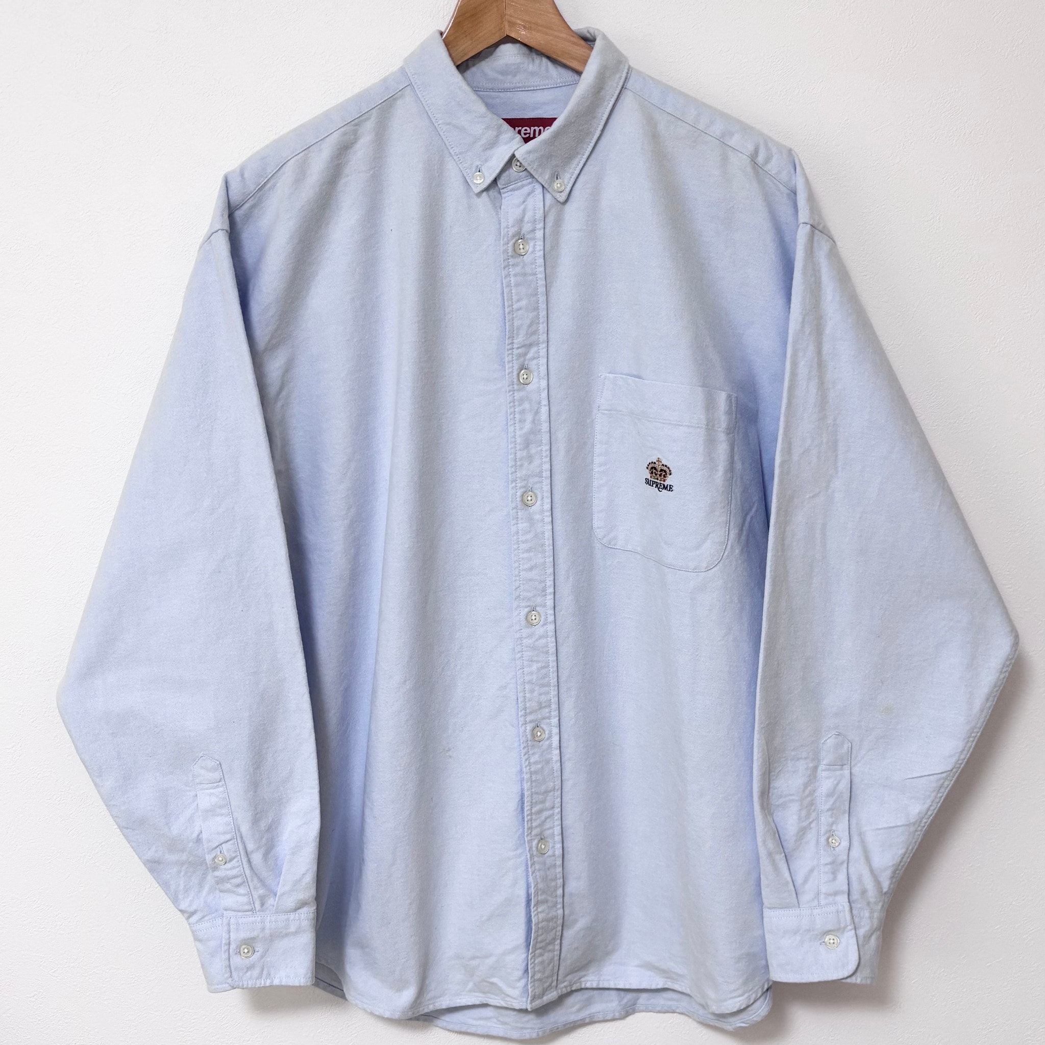 Supreme Loose Fit Flannel Oxford Shirt "Light Blue"