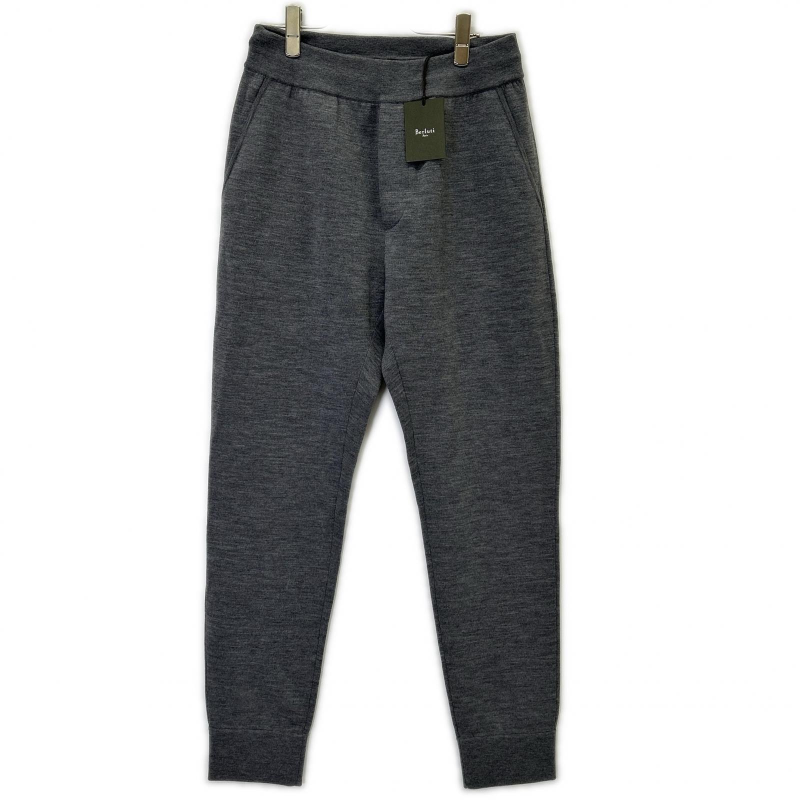 ベルルッティ R17KTL33-001 グレー ウール Knitted Trousers スウェットイージーパンツ L
