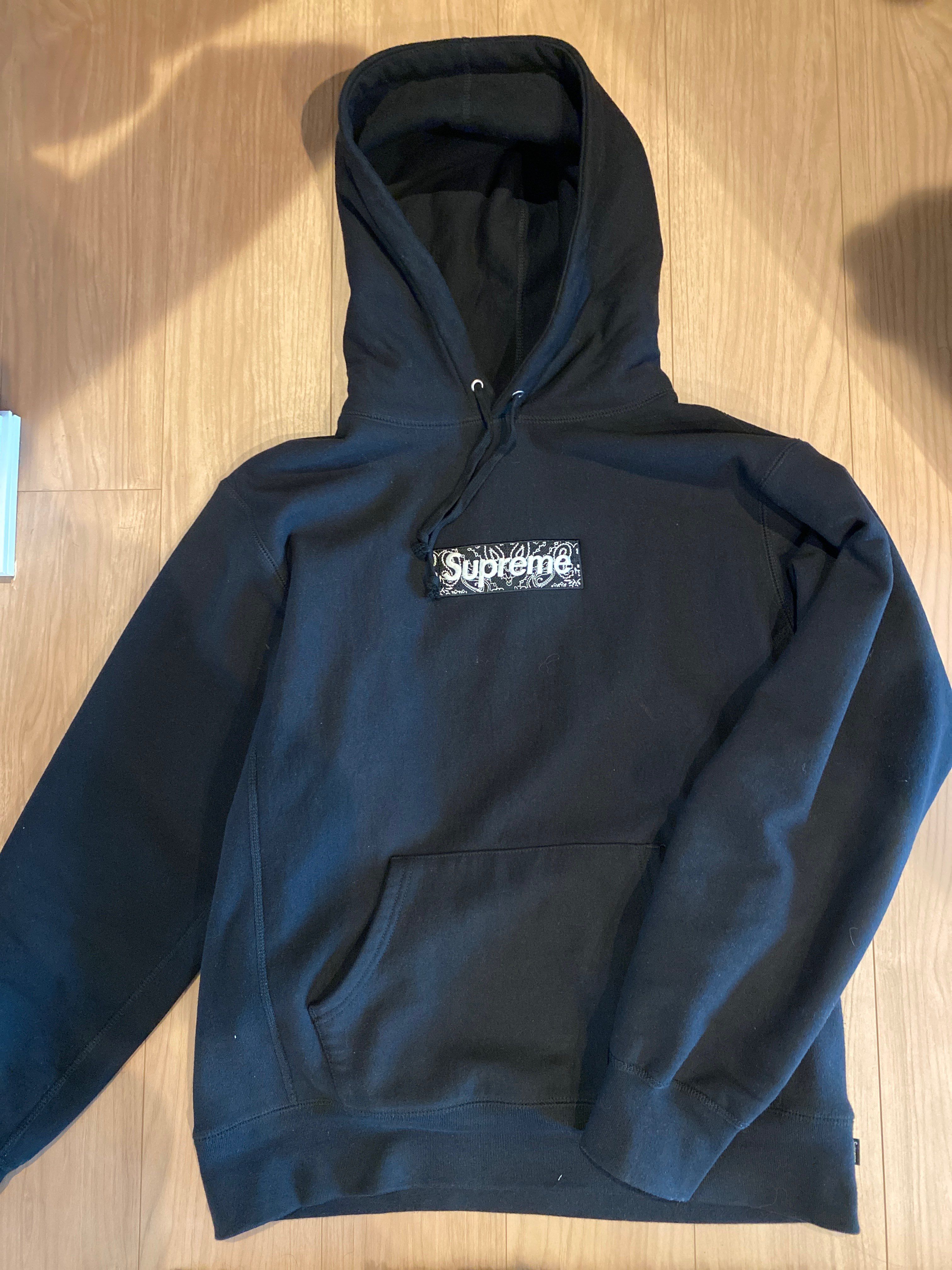 Supreme Bandana Box Logo Hooded Sweatshirt "Black"