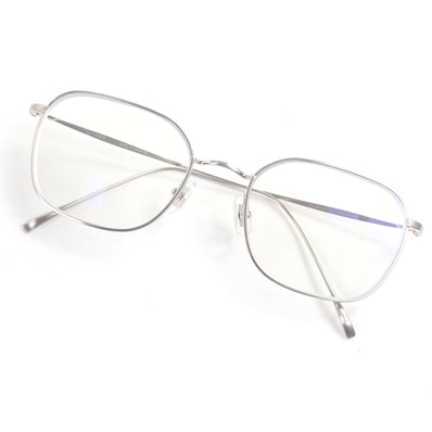 極美品 カネコガンキョウ メガネ シルバー 55□21-148 KS-016
