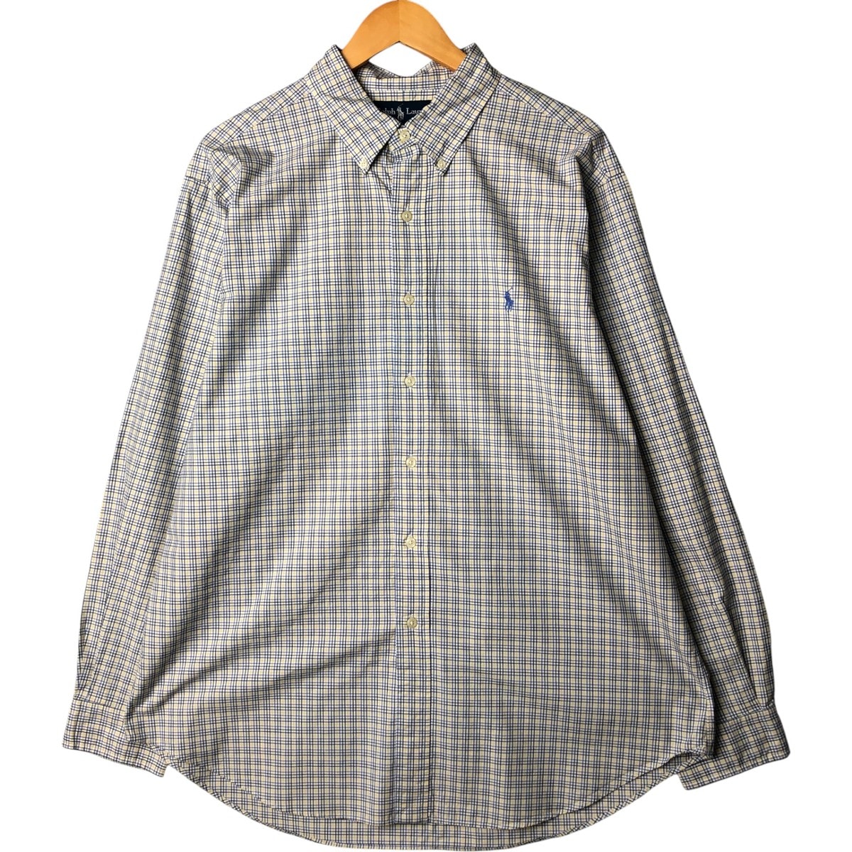 古着 ラルフローレン Ralph Lauren CLASSIC FIT クラシックフィット 長袖 ボタンダウンチェックシャツ メンズXL相当/eaa575410