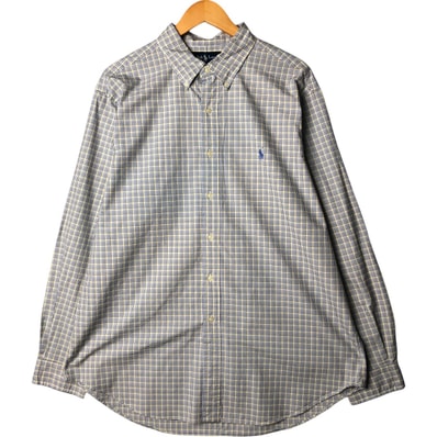 古着 ラルフローレン Ralph Lauren CLASSIC FIT クラシックフィット 長袖 ボタンダウンチェックシャツ メンズXL相当/eaa575410