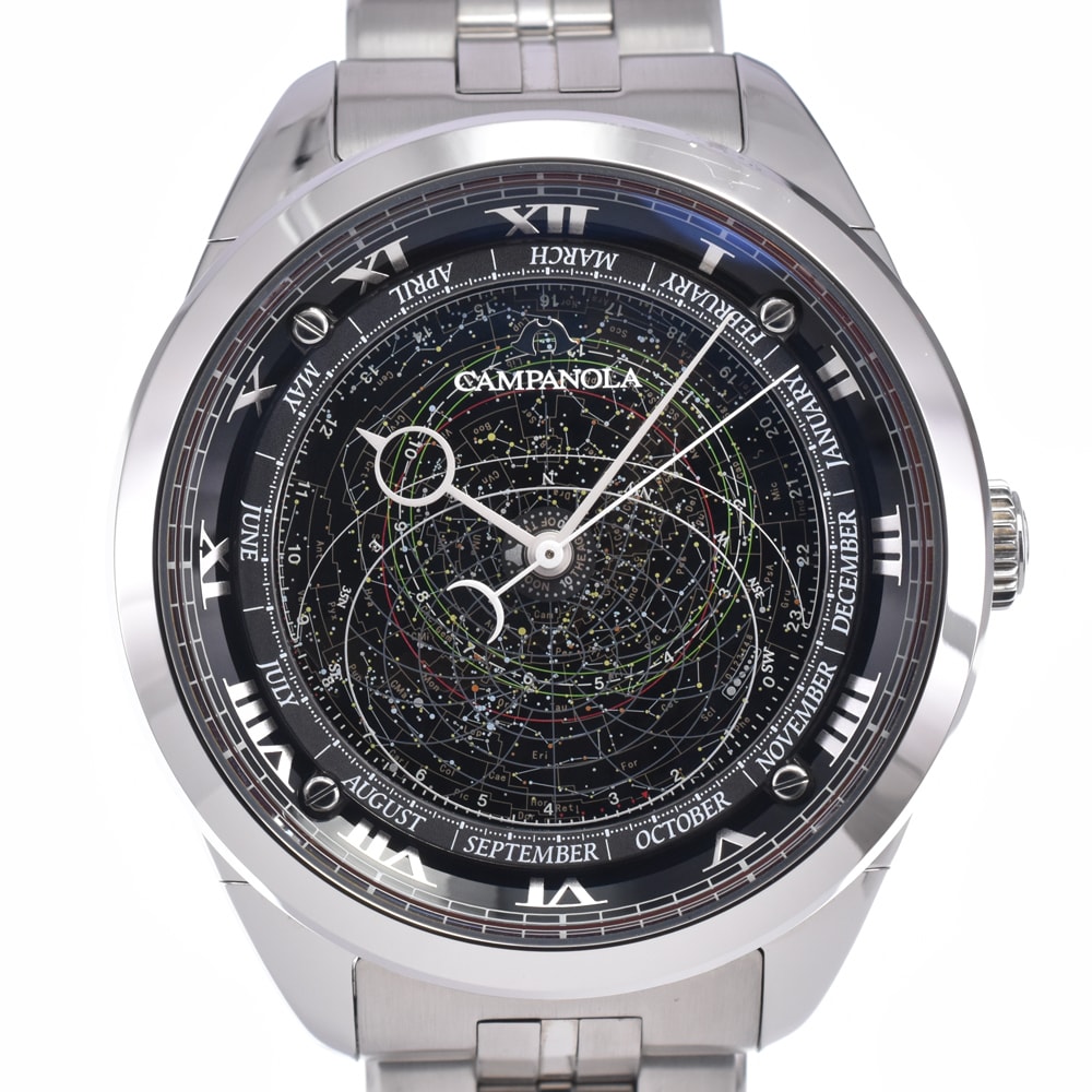 シチズン CITIZEN T022391/AO4010-51E カンパノラ コスモサイン コレクション 星座盤 ブラック クォーツ メンズ 美品 箱 腕時計 N#148843