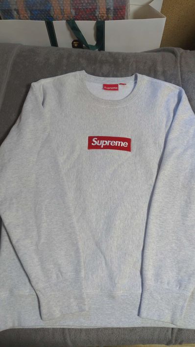 Supreme Box Logo Crewneck Sweatshirt "Ash Grey" (18FW)