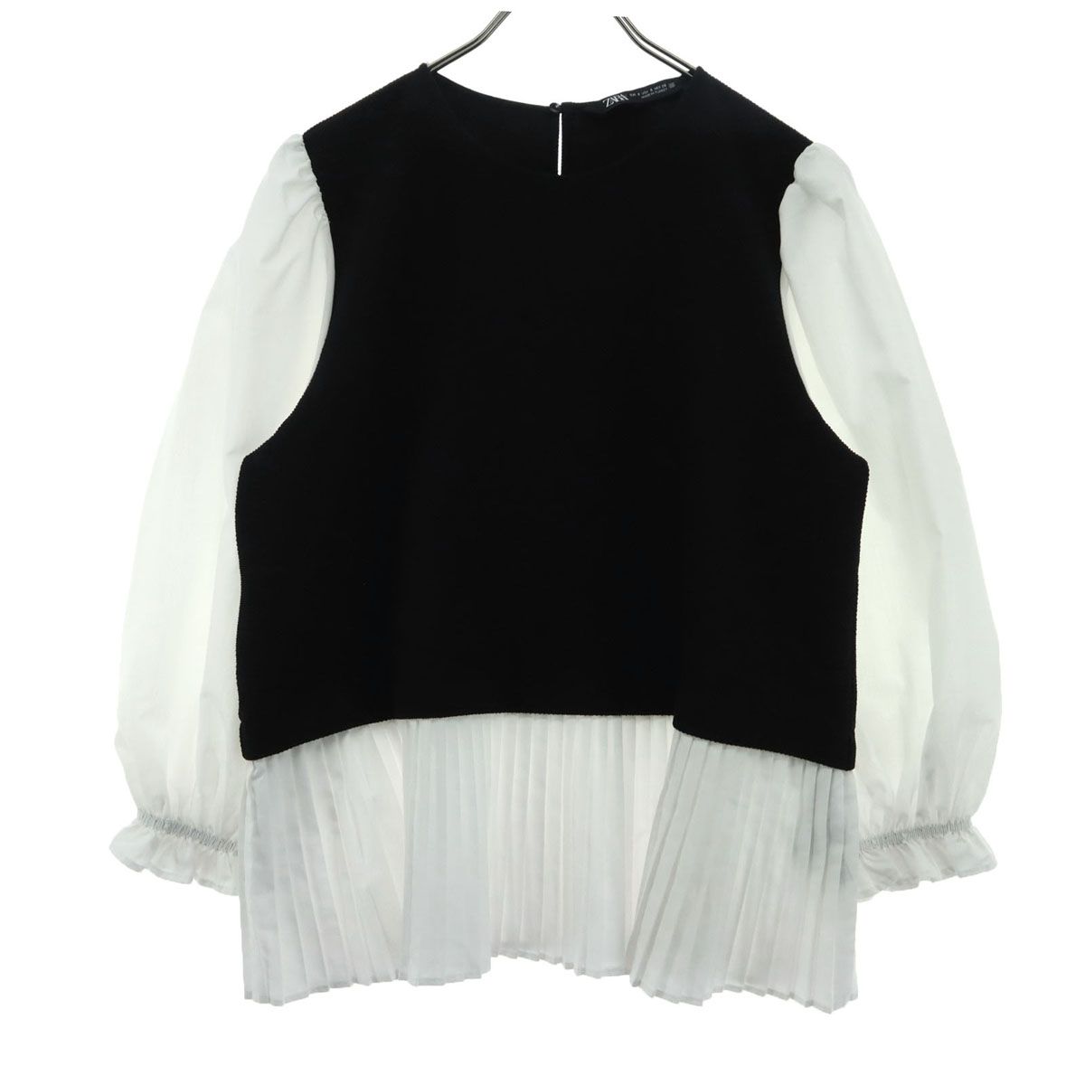美品 ZARA ザラ 長袖 ブラウス S ブラック