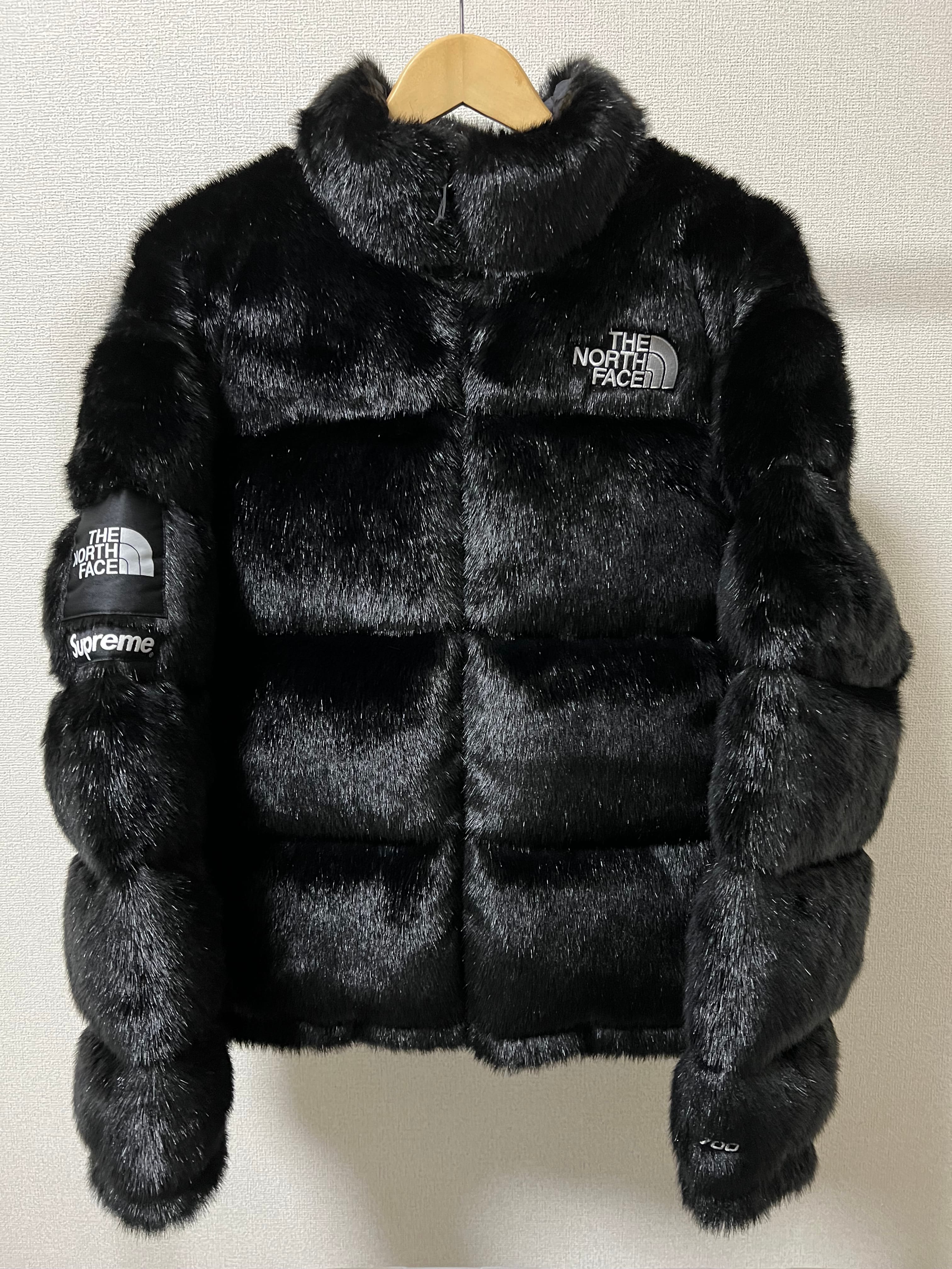 Supreme x The North Face Faux Fur Nuptse Jacket "Black"