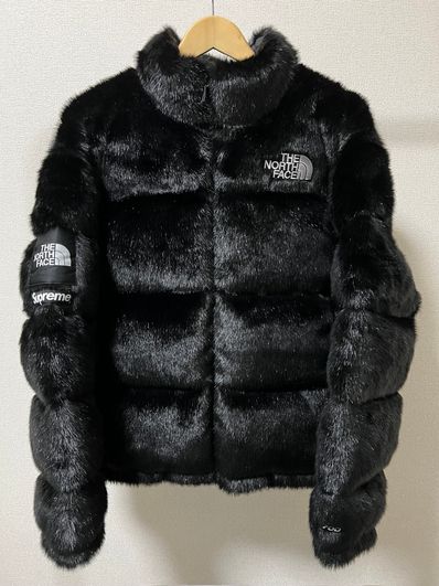 Supreme x The North Face Faux Fur Nuptse Jacket "Black"