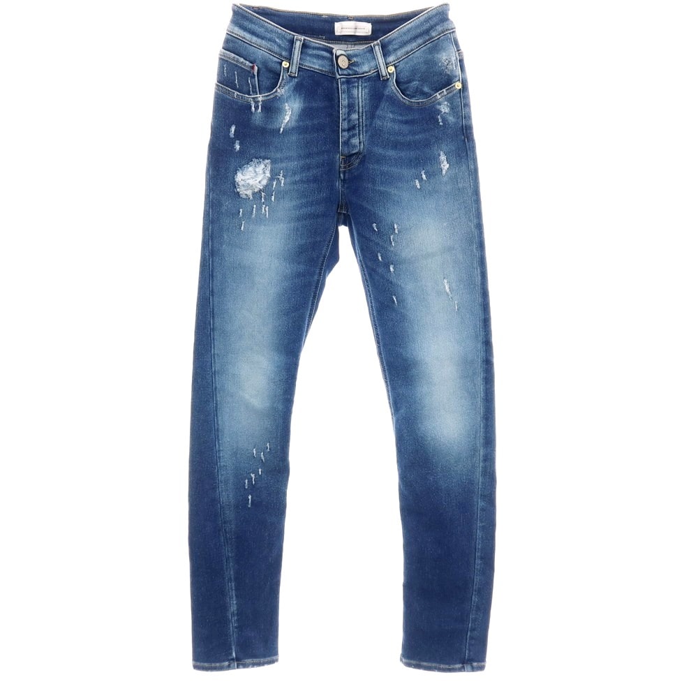 【中古】ピーエムディーエス PMDS ストレッチ コットンポリエステル イージーデニムパンツ ダークブルー【サイズ30】【メンズ】