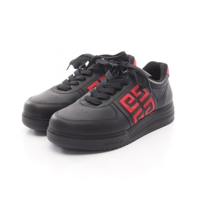 ジバンシィ GIVENCHY ロゴ スニーカー 靴 レザー レディース ブラック系 / レッド系 BH007WH1DE 【中古】