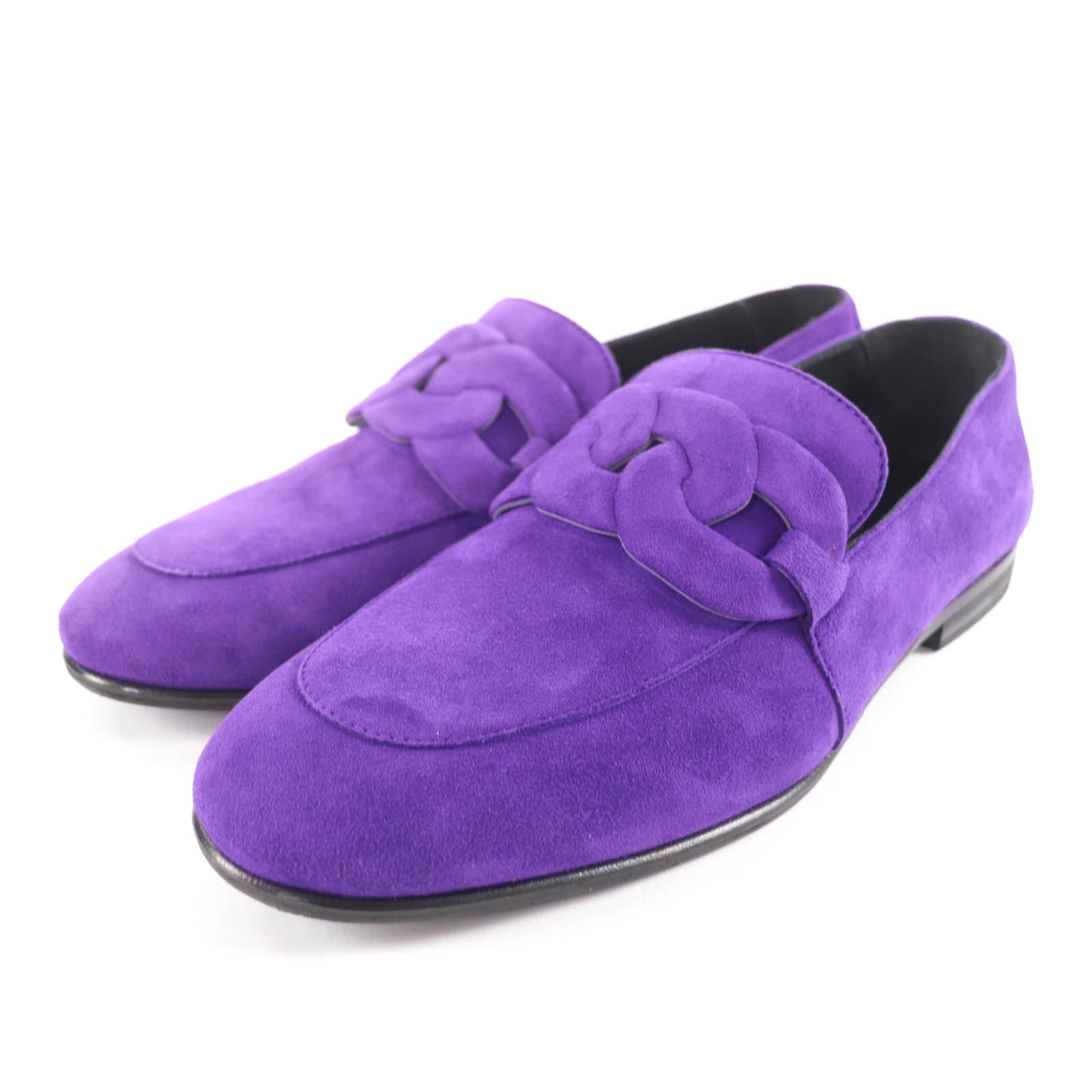 極美品 エルメス モカシン パープル レディース 36