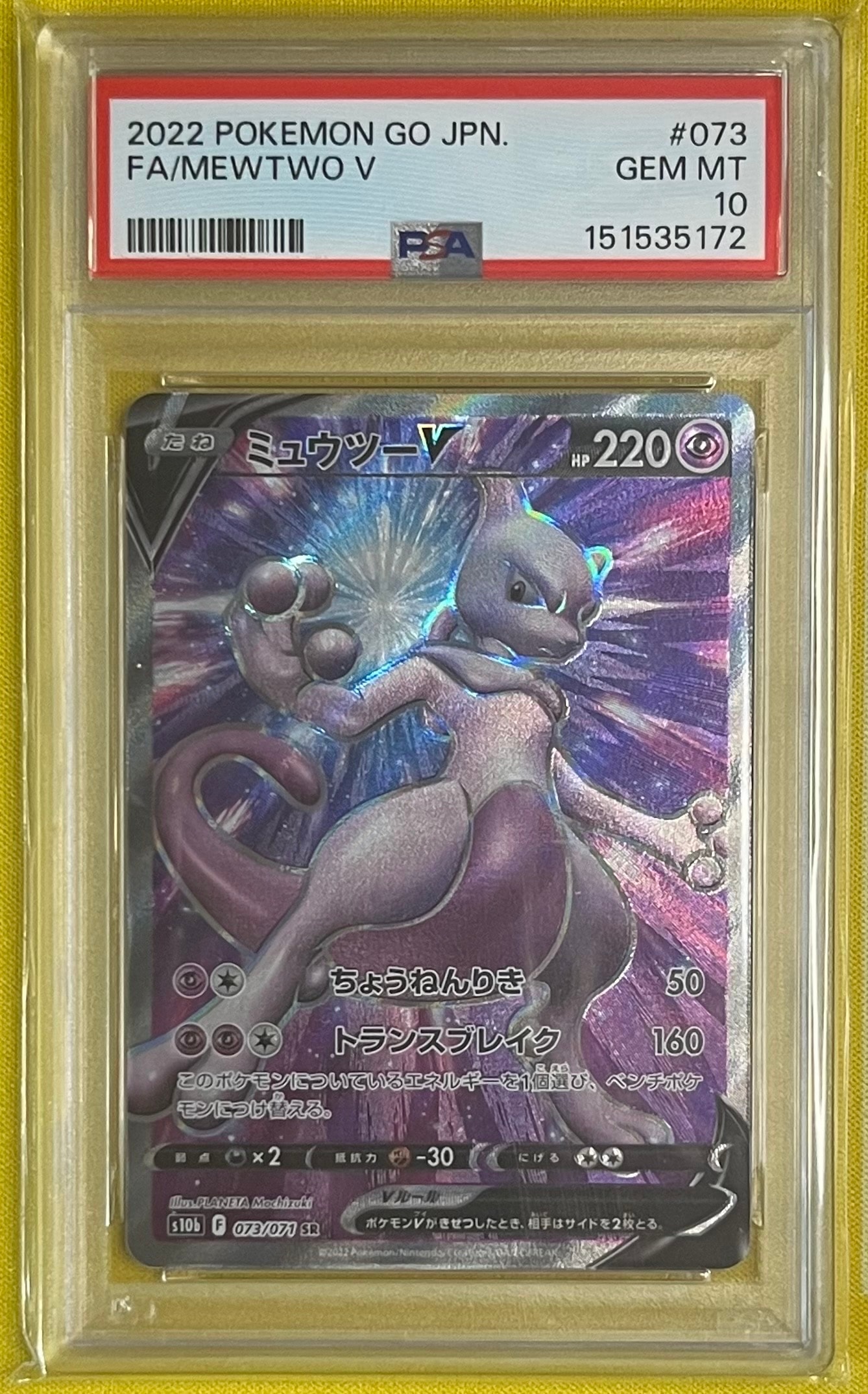ミュウツーV SR[S10b 073/071](強化拡張パック「Pokemon GO」)