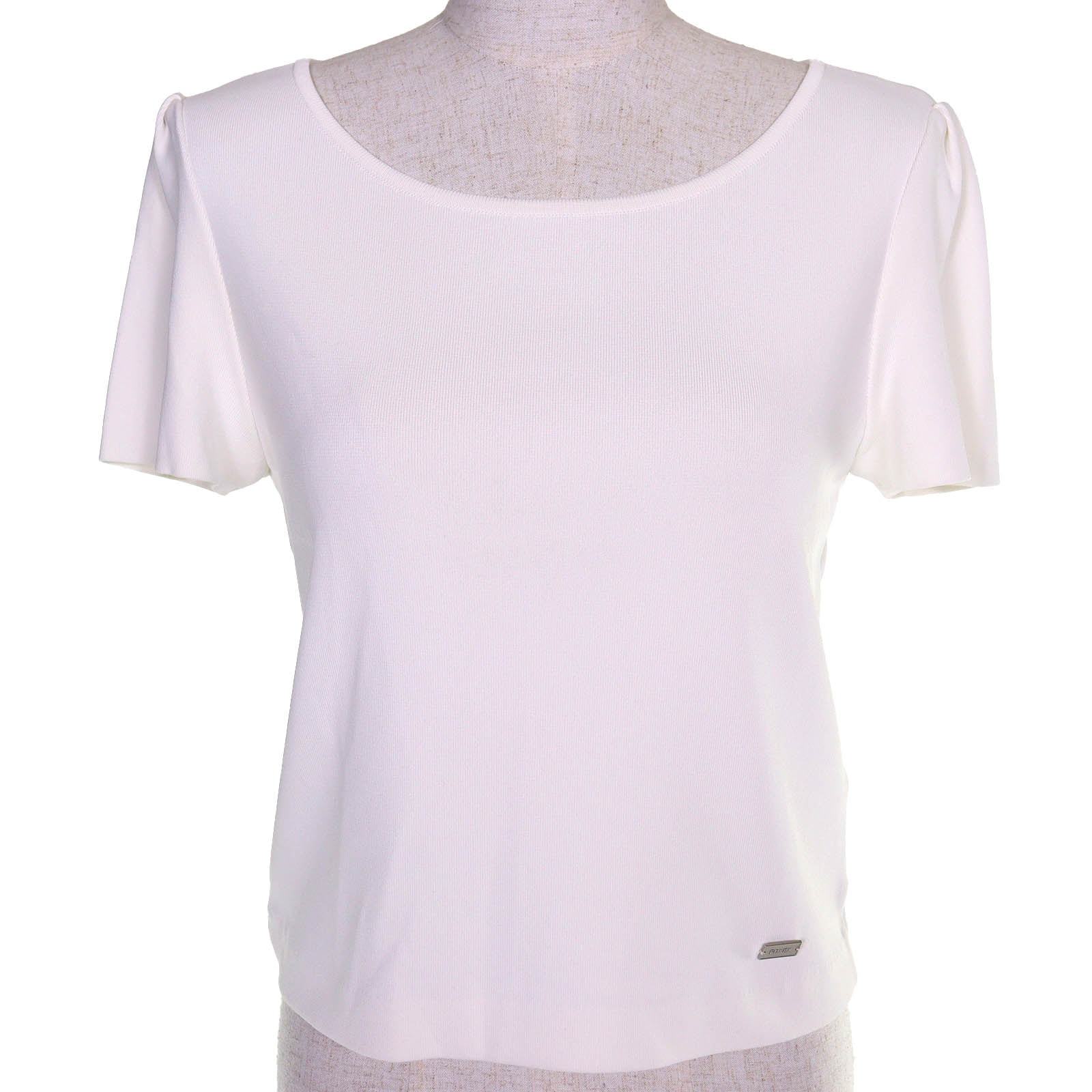 極美品 フォクシー 半袖ニット ジェリービーンセーター 白 40 41457