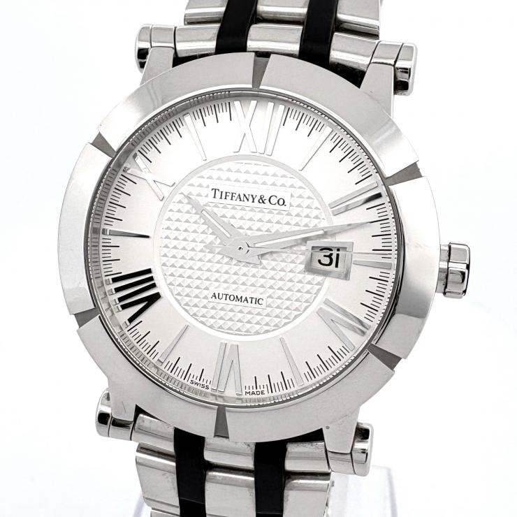 ティファニー TIFFANY&Co. 腕時計 アトラス ジェント Z1000.70.12A21A00A SS/ラバー AT シルバー メンズ 自動巻【鑑定済み】正規品