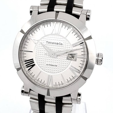 ティファニー TIFFANY&Co. 腕時計 アトラス ジェント Z1000.70.12A21A00A SS/ラバー AT シルバー メンズ 自動巻【鑑定済み】正規品