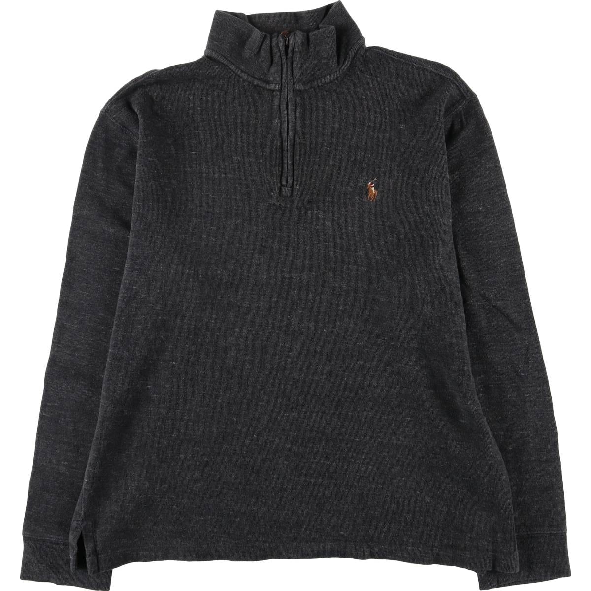 古着 ラルフローレン Ralph Lauren POLO RALPH LAUREN ESTATE RIB ハーフジップスウェットシャツ トレーナー メンズM相当/eaa418844