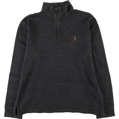 古着 ラルフローレン Ralph Lauren POLO RALPH LAUREN ESTATE RIB ハーフジップスウェットシャツ トレーナー メンズM相当/eaa418844