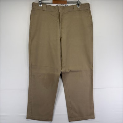 古着 ディッキーズ Dickies パンツ チノパン スラックス 874 ワンポイント ストレート 作業着 ワークパンツ w40 L30 ベージュ メンズ