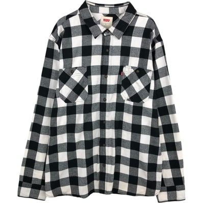 古着 リーバイス Levi's 長袖 ライトネルチェックシャツ メンズXL相当/eaa614016