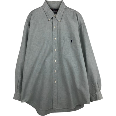 古着 ラルフローレン Ralph Lauren BIG SHIRT 長袖 ボタンダウンシャツ メンズL相当/eaa625261