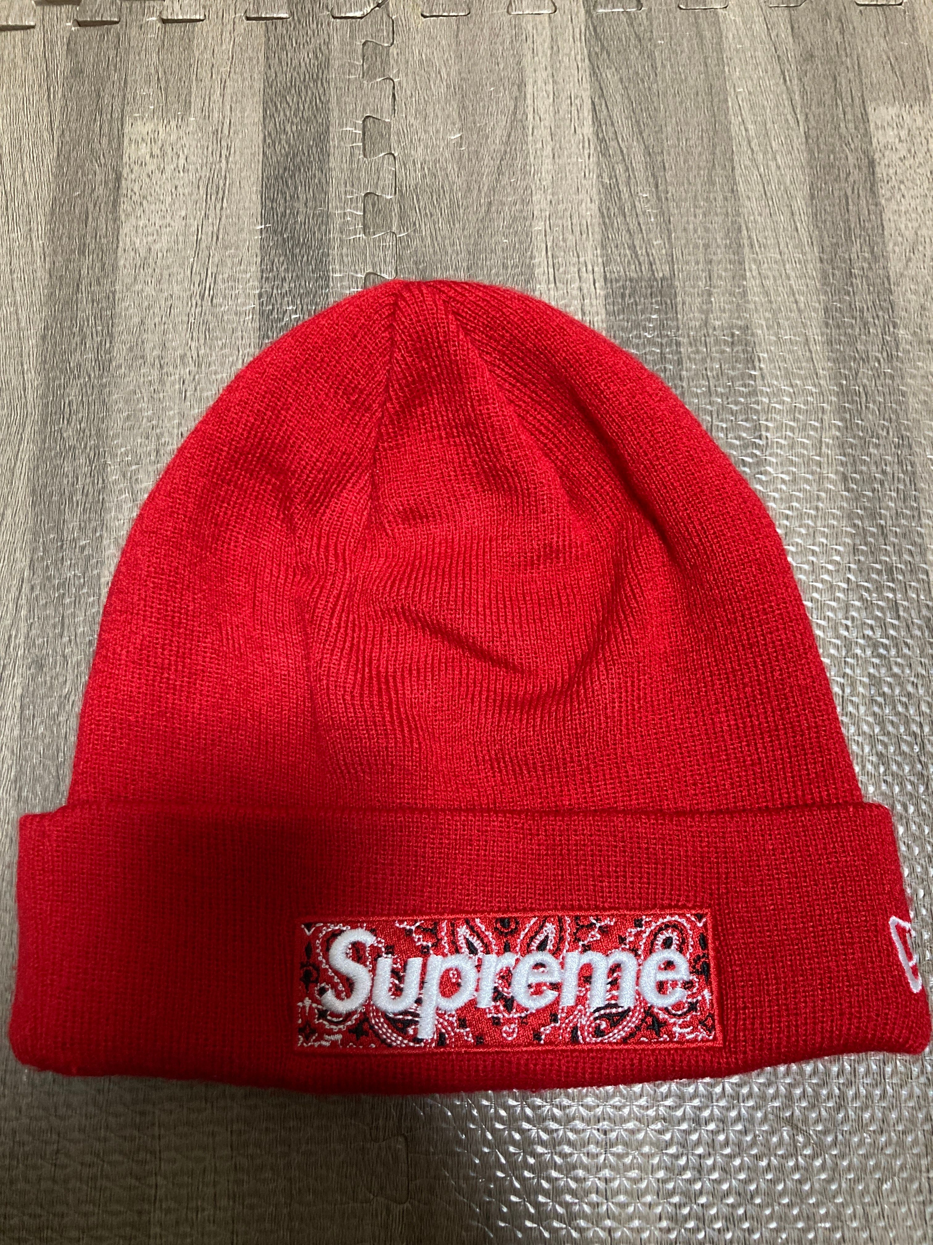 Supreme New Era® Box Logo Beanie "Red"