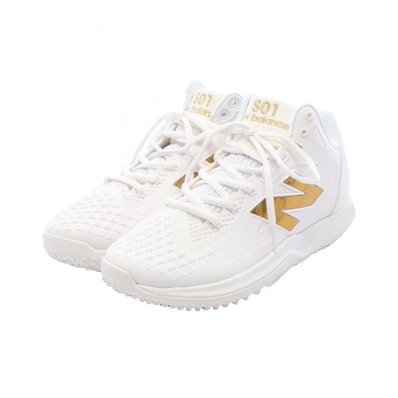 ニューバランス NEW BALANCE FuelCell Ohtani 1 Trainer スニーカー 靴 ファブリック / ラバー メンズ レディース ホワイト系 / ゴールド系 【中古】
