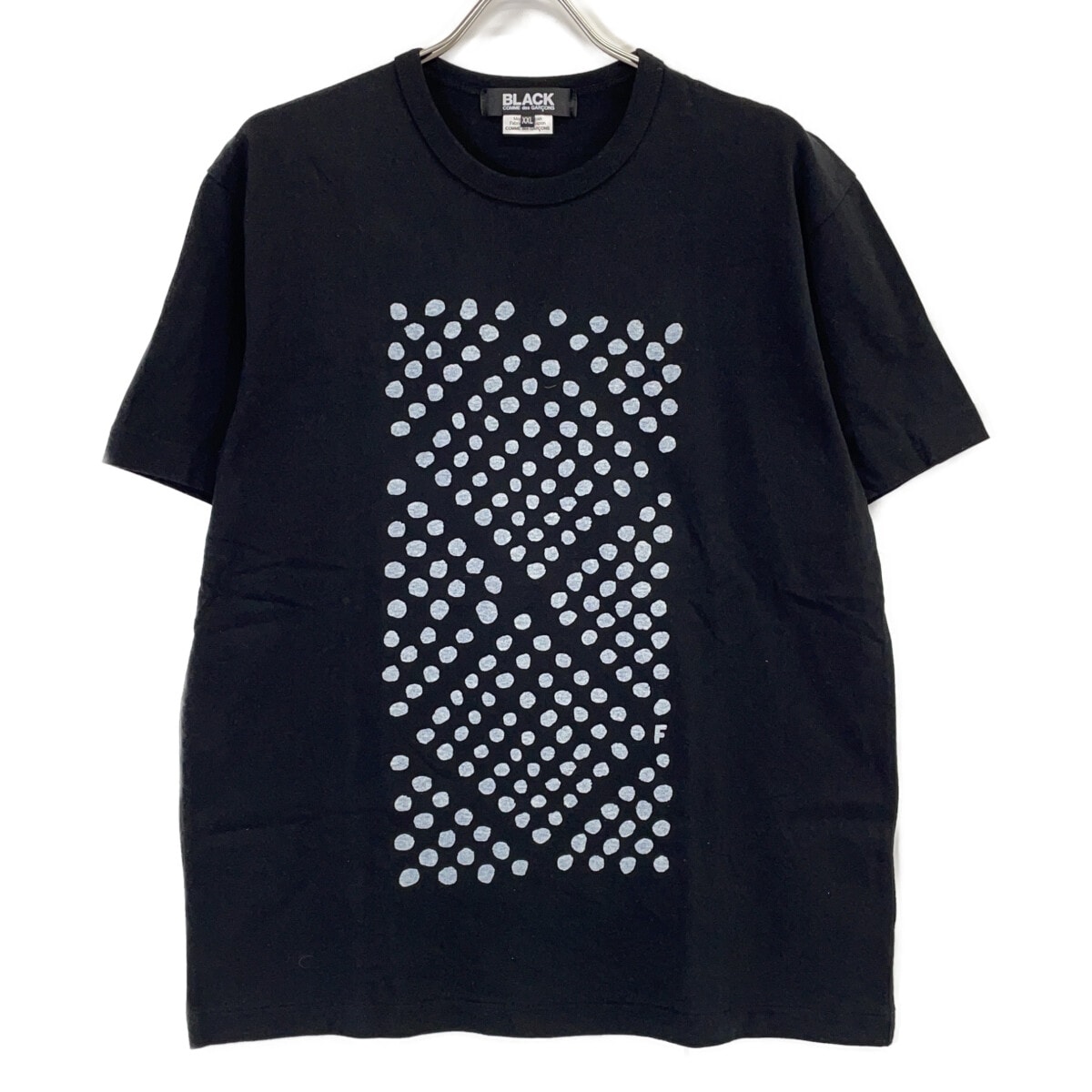ブラックコムデギャルソン AD2024 1O-T504 フィリップパゴウスキー ドットプリント Tシャツ XXL