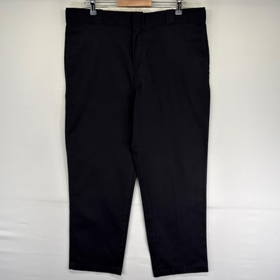古着 ディッキーズ Dickies パンツ チノパン ジッパーフライ ストレート 大きいサイズ スラックス 874 w40 L30 ブラック系 メンズ