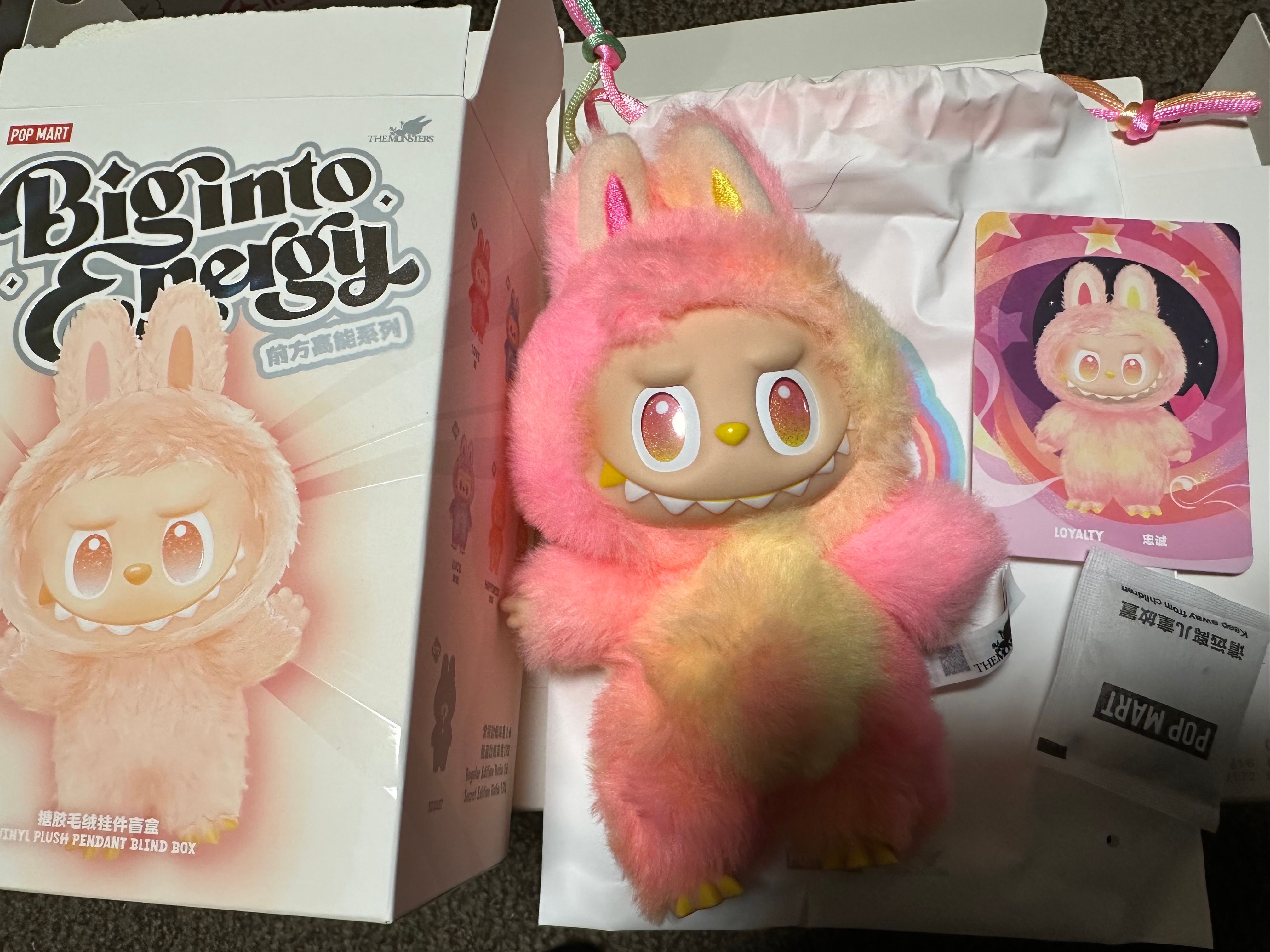 POP MART THE MONSTERS (LABUBU) Big into Energy Series Plush Pendant LOYALTY