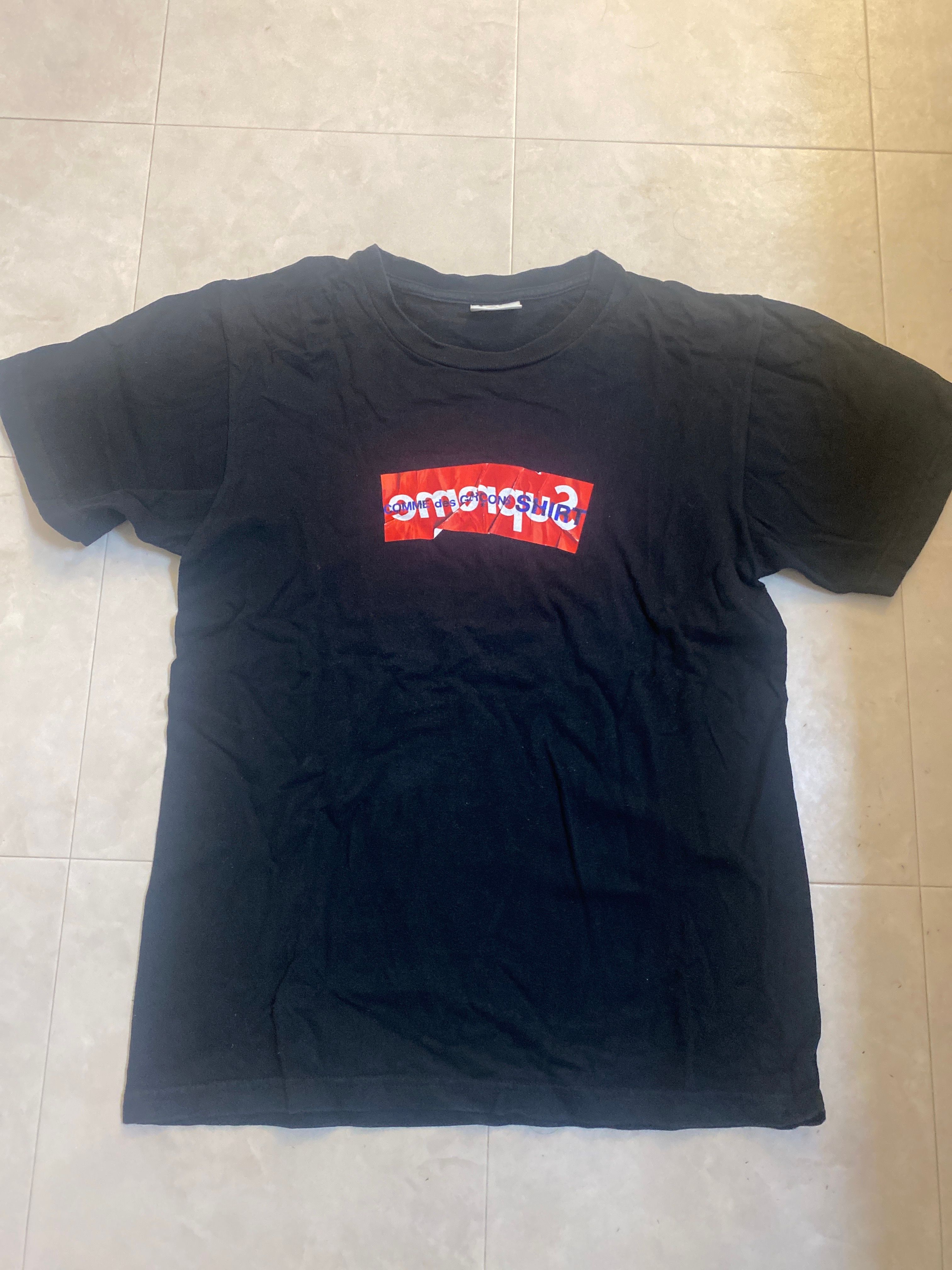 Supreme COMME des GARCONS SHIRT Box Logo Tee "Black"