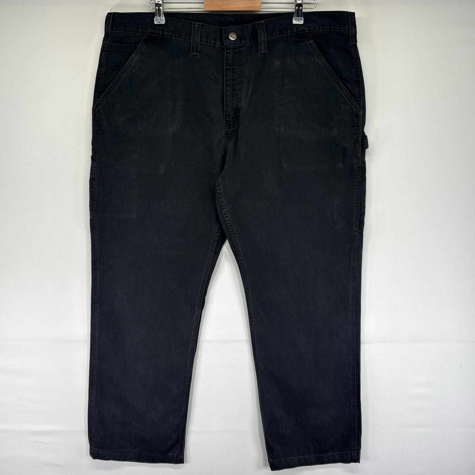 古着 カーハート Carhartt パンツ ペインター ハンマーループ ワンポイントロゴ 大きいサイズ W42 L30  ブラック系 メンズ