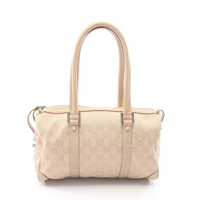 グッチ GUCCI GGキャンバス ハンドバッグ バッグ キャンバス レザー レディース ベージュ系 30458 【中古】
