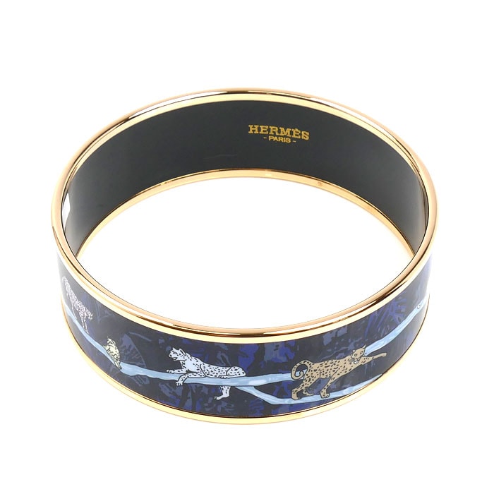 HERMES エルメス GP エマイユGM ジャングルカモフラージュ バングル H115322FOL365 レディース【中古】【美品】