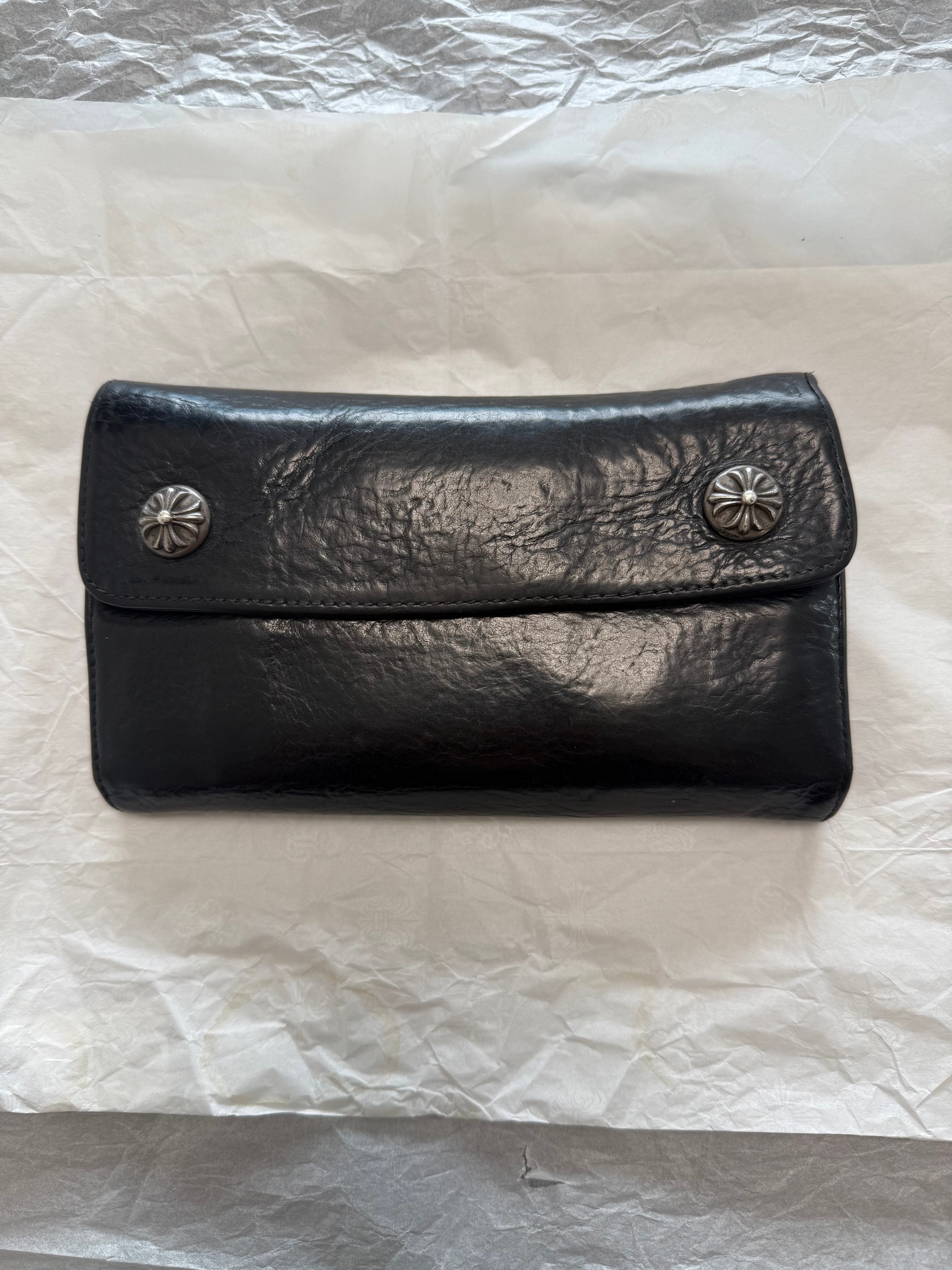 値下げ交渉可能 / 正規品!CHROME HEARTS クロムハーツ ウェーブ WAVE ウォレット 財布
