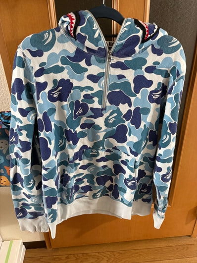 Bape shark abc camo blue hoodie シャーク パーカー