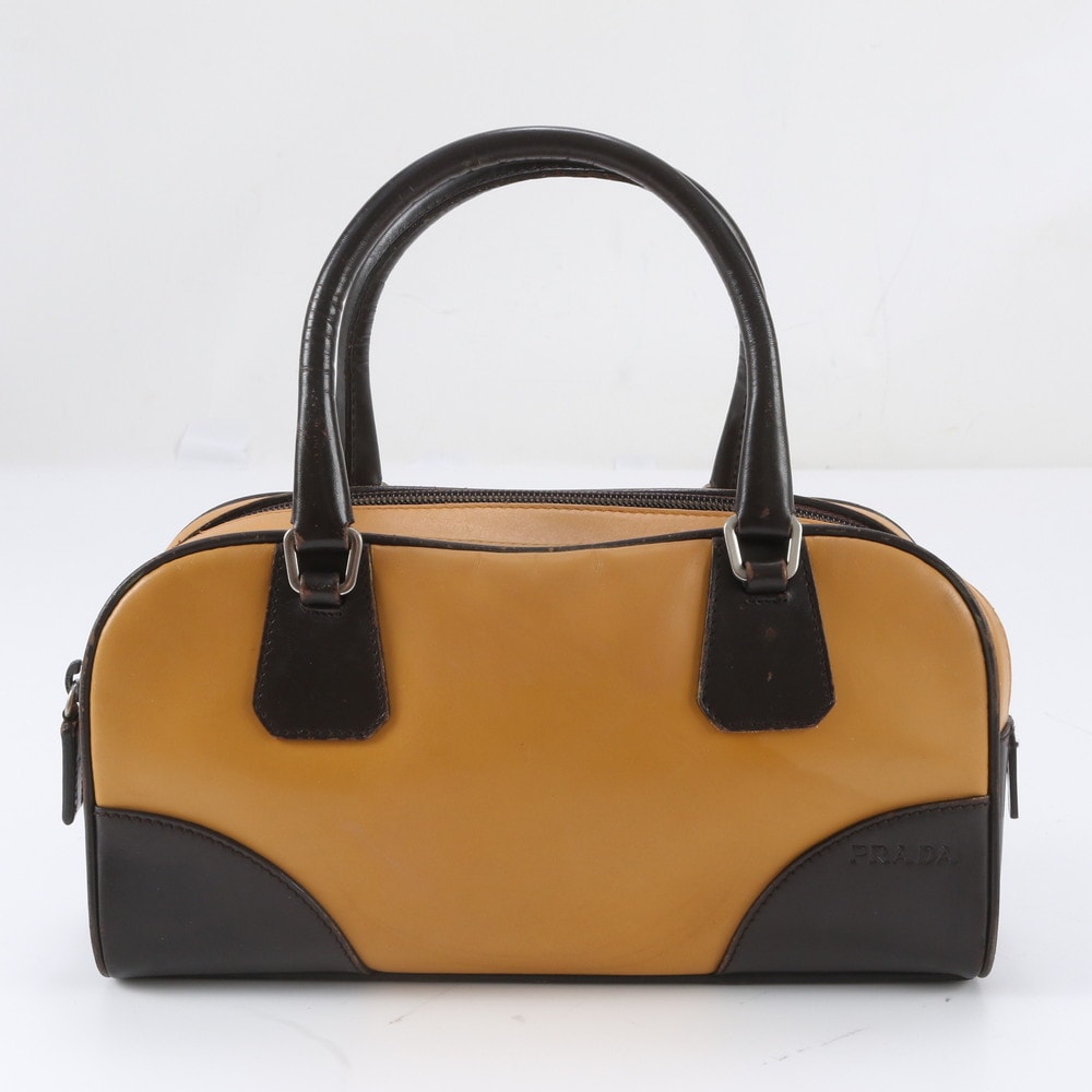 ■美品 プラダ ミニ ボストンハンドバッグ レザー
