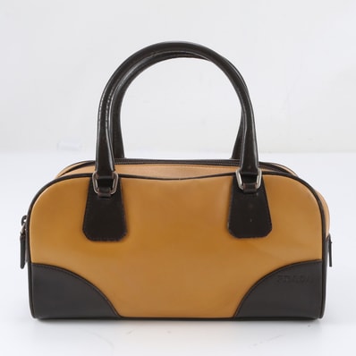 ■美品 プラダ ミニ ボストンハンドバッグ レザー