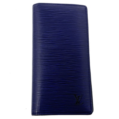 LOUIS VUITTON ルイ・ヴィトン ポルトフォイユ ブラザ 長財布 M81371 エピレザー ネイビー メンズ【中古】